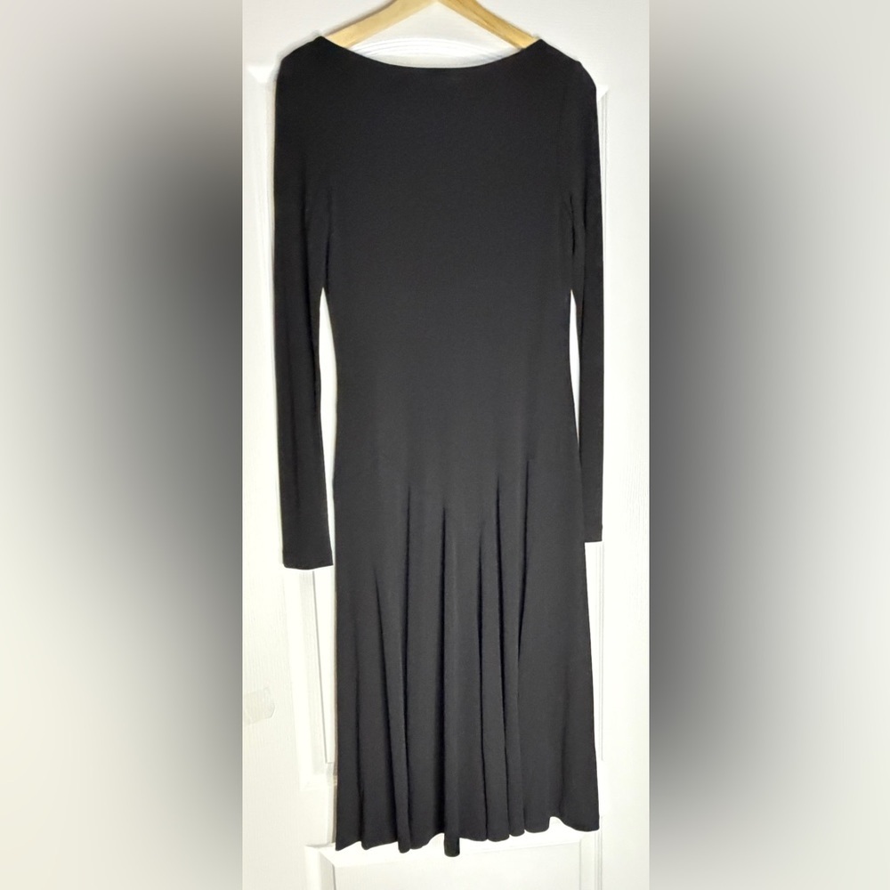 Ralph Lauren Classic Black Long Sleeve Dress, Size Medium - Picture 3 of 3